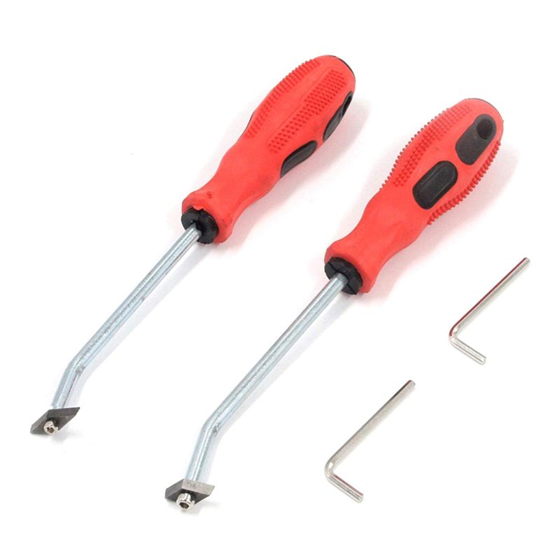 Seam Scraper Tool - AT21-2-teiliges Schlitzmaschinen-Set: Verfugungsentferner, Dichtungsmittelentferner, Dreiecksklinge, Eckabzieher,