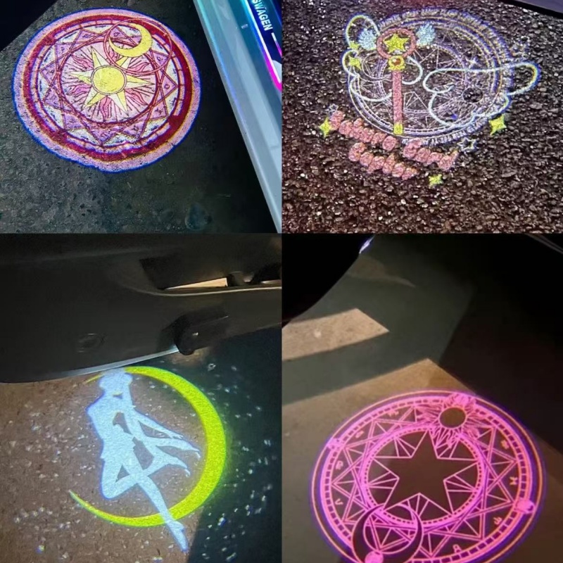Model Kit Cars - Sailor Moon Anime Auto-Willkommenslicht-Projektorlampe Motorrad-Atmosphärenbeleuchtung Niedliches