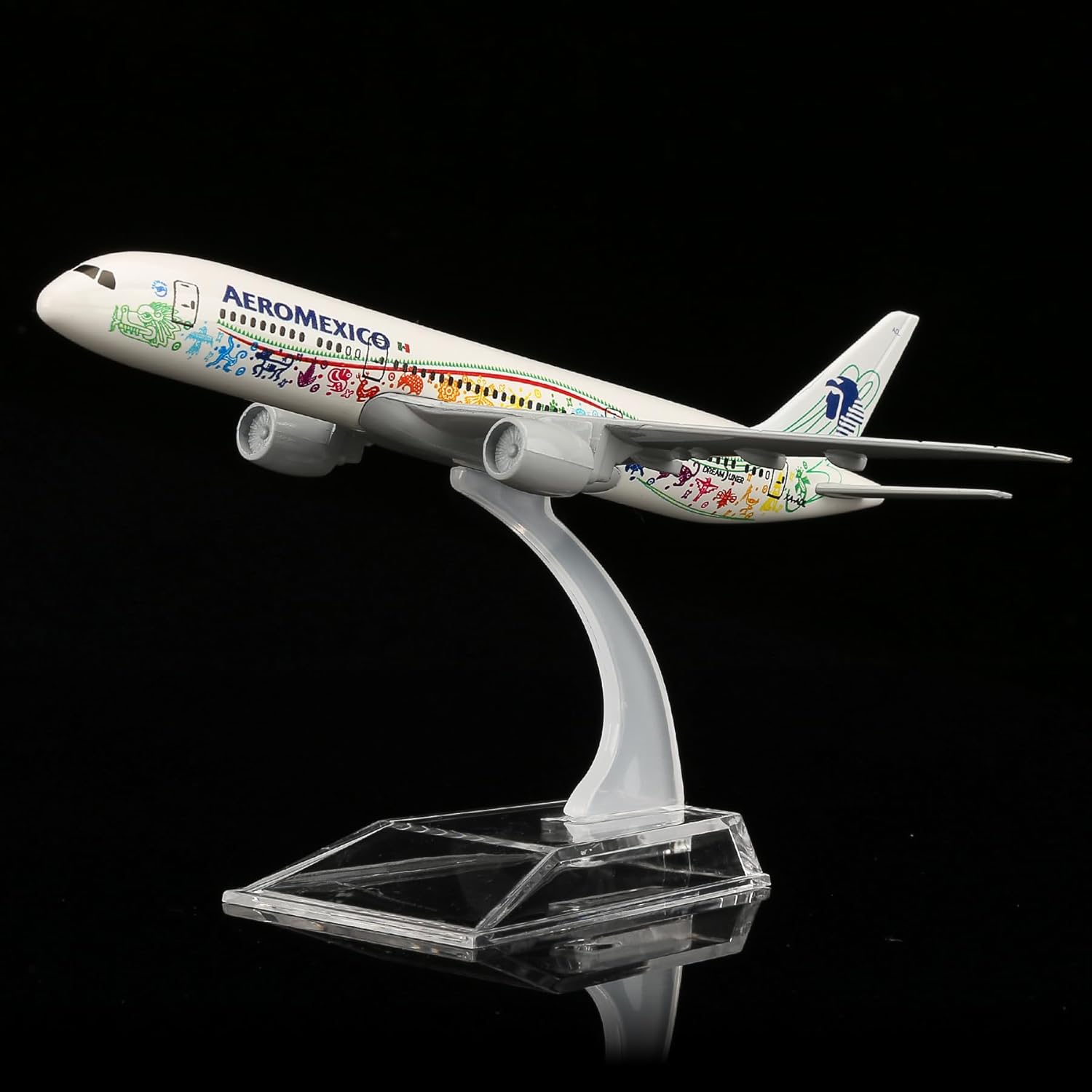 Model Kit Plane - 16cm Spielzeug-Flugzeugmodell Aeromexico B787 Druckguss-Metall-Flugzeugmodell-Bausatz mit