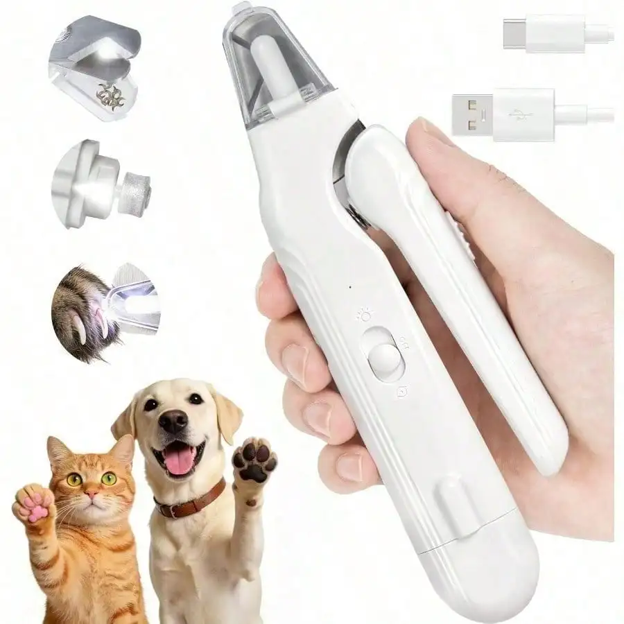 Model Kit Clipper - Neues Modell 2-in-1 Hundenagelschneider mit Beleuchtung
