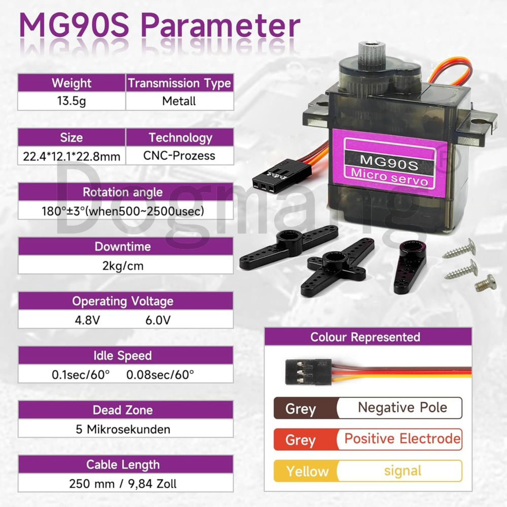 MG90S Servo 1/2/4/10/20/50 Stü – Model Kit Ship Bewertung und Preis